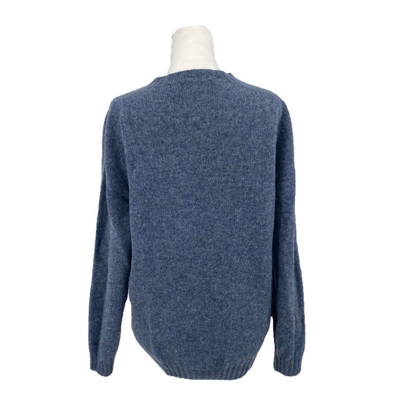 O’CONNELL’S 100% Wool Made in Scotland Blue Pullover Sweater - Picture 4 of 10